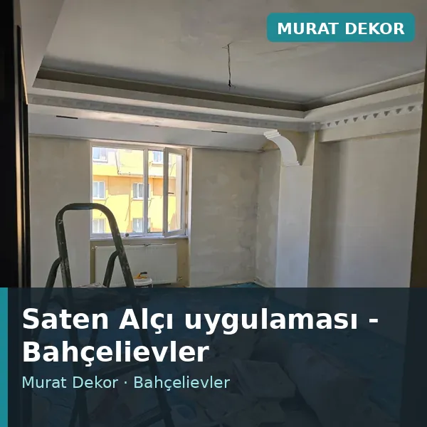 Saten Alçı uygulama örneği, Bahçelievler bölgesi Saten Alçı uygulama örneği, Bahçelievler bölgesi