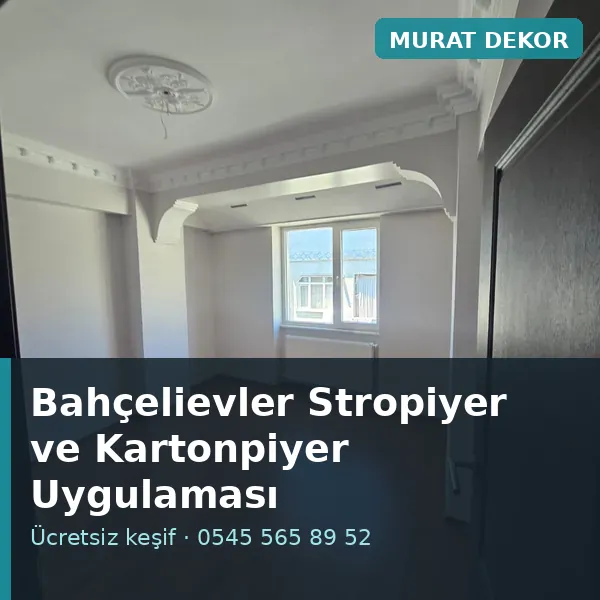 Bahçelievler stropiyer ve kartonpiyer uygulaması - Murat Dekor Bahçelievler stropiyer ve kartonpiyer uygulaması - Murat Dekor