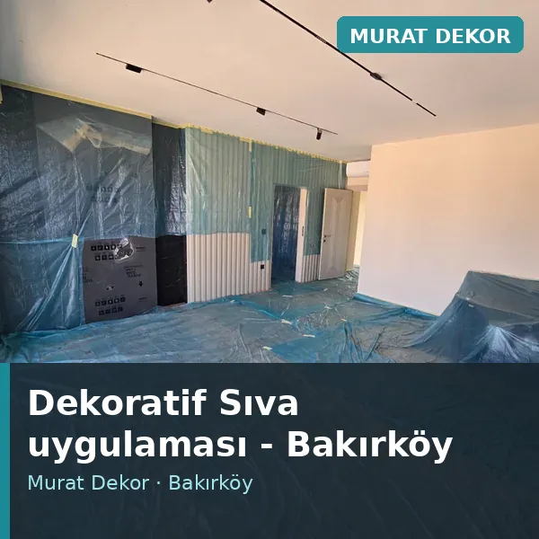 Dekoratif Sıva uygulama örneği, Bakırköy bölgesi