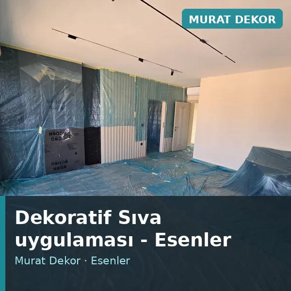 Dekoratif Sıva uygulama örneği, Esenler bölgesi