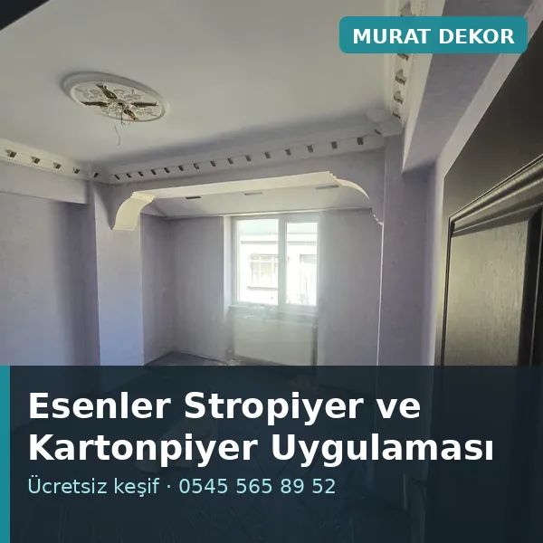 Esenler stropiyer ve kartonpiyer uygulaması - Murat Dekor Esenler stropiyer ve kartonpiyer uygulaması - Murat Dekor