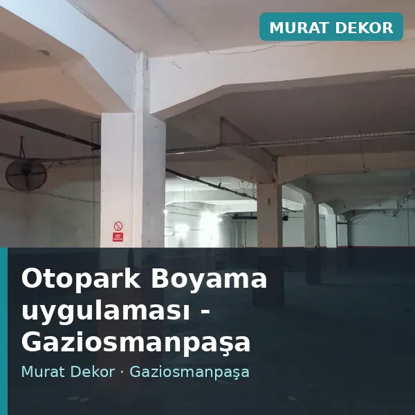 Otopark Boyama uygulama örneği, Gaziosmanpaşa bölgesi
