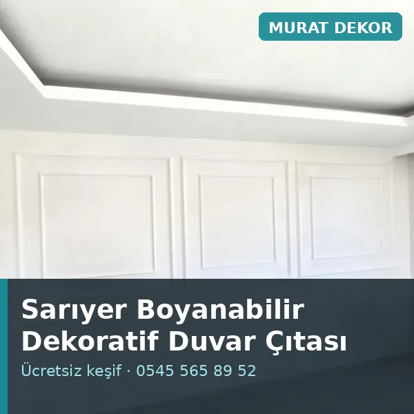 Sarıyer boyanabilir dekoratif duvar çıtası - Murat Dekor Sarıyer boyanabilir dekoratif duvar çıtası - Murat Dekor