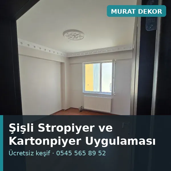 Şişli stropiyer ve kartonpiyer uygulaması - Murat Dekor Şişli stropiyer ve kartonpiyer uygulaması - Murat Dekor