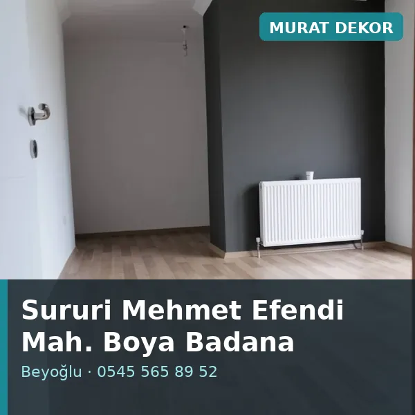 Sururi Mehmet Efendi Mahallesi (Beyoğlu) boya badana ve tadilat - Murat Dekor Sururi Mehmet Efendi Mahallesi (Beyoğlu) boya badana ve tadilat - Murat Dekor